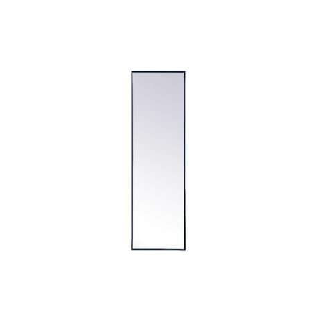 ELEGANT DECOR 18 x 60 in. Metal Frame Rectangle Mirror, Blue MR4081BL